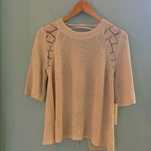 Margaret O'Leary Lace Up Sweater XS - NWT